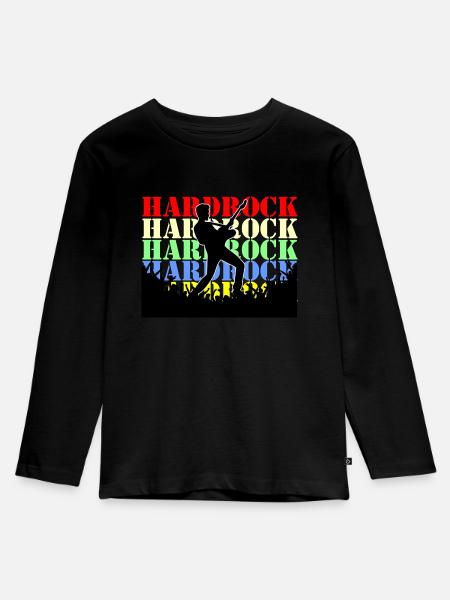 Hardrock Rock - Kinder Premium Bio Langarmshirt - Schwarz