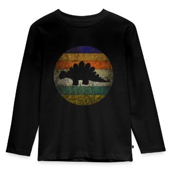 dinosaure - T-shirt manches longues Premium Enfant - noir - Devant - AI Model Kid Male (0cm)