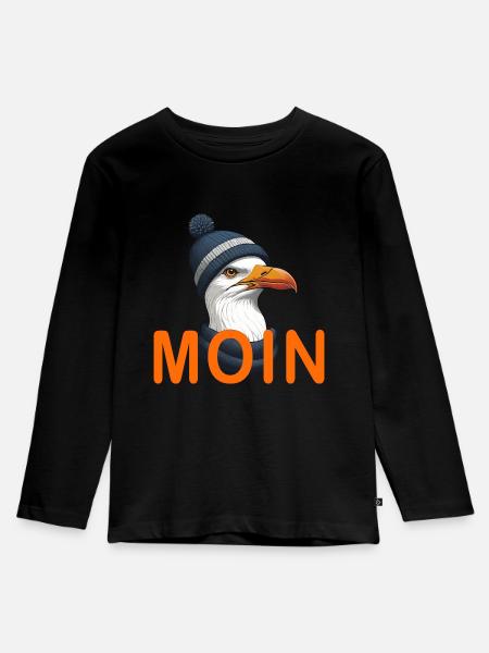 MOIN - Kinder Premium Bio Langarmshirt - Schwarz