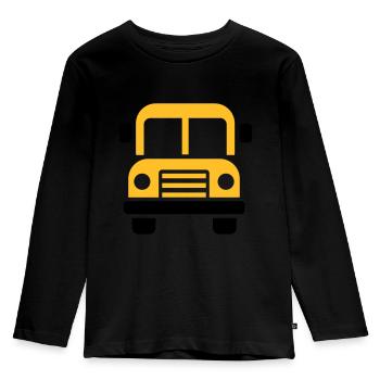 Bus - Kinder Premium Bio Langarmshirt - Schwarz - Vorne - AI Model Kid Male (0cm)