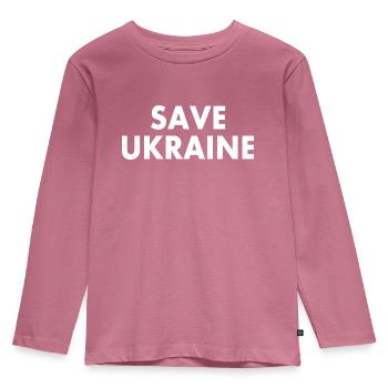 Save ukraine - Kids' Premium Longsleeve Shirt - mauve - Front - AI Model Kid Female (0cm)