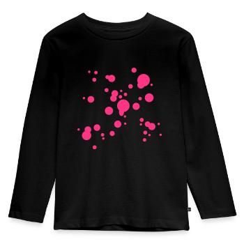 Punkte Spritzer Farbe - Kinder Premium Bio Langarmshirt - Schwarz - Vorne - AI Model Kid Male (0cm)