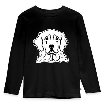 Golden Retriever - Kids' Premium Longsleeve Shirt - black - Front - AI Model Kid Male (0cm)