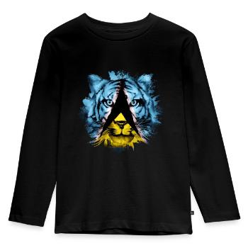St. Lucia - Kinder Premium Bio Langarmshirt - Schwarz - Vorne - AI Model Kid Male (0cm)