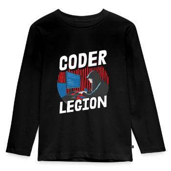 Programmer Coder Software Developer - Kids' Premium Longsleeve Shirt - black - Front - AI Model Kid Male (0cm)
