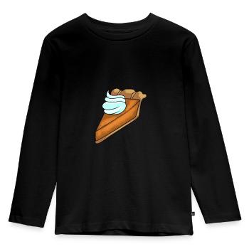 Gâteau de Thanksgiving - T-shirt manches longues Premium Enfant - noir - Devant - AI Model Kid Male (0cm)