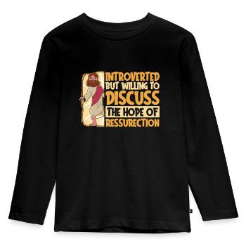 Christ Christentum - Kinder Premium Bio Langarmshirt - Schwarz - Vorne - AI Model Kid Male (0cm)