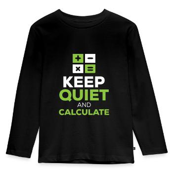 Physics Physicist Calculator Quantum Physics - Kids' Premium Longsleeve Shirt - black - Front - AI Model Kid Male (0cm)