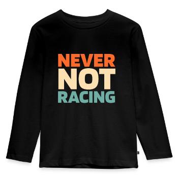 Dragster Drag Race - Kinder Premium Bio Langarmshirt - Schwarz - Vorne - AI Model Kid Male (0cm)