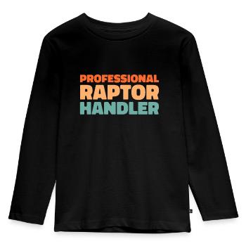 Falconer - Kids' Premium Longsleeve Shirt - black - Front - AI Model Kid Male (0cm)