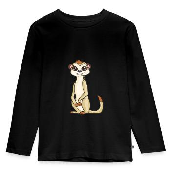 suricate - T-shirt manches longues Premium Enfant - noir - Devant - AI Model Kid Male (0cm)