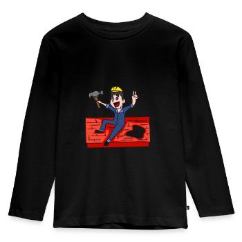 ROOFER - Kids' Premium Longsleeve Shirt - black - Front - AI Model Kid Male (0cm)