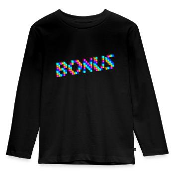 BONUS bonus Bonus Pixel - T-shirt manches longues Premium Enfant - noir - Devant - AI Model Kid Male (0cm)