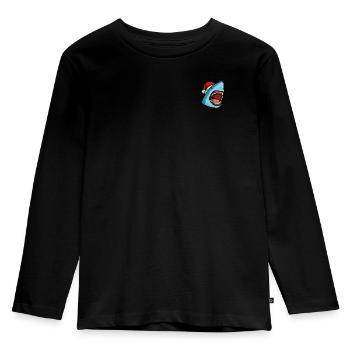 Hai verpixelte Weihnachten - Lustige - Kinder Premium Bio Langarmshirt - Schwarz - Vorne - AI Model Kid Male (0cm)