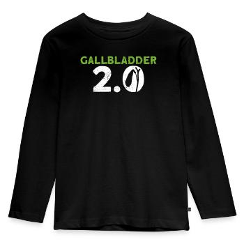 Organspender Gallenblase Organtransplantation - Kinder Premium Bio Langarmshirt - Schwarz - Vorne - AI Model Kid Male (0cm)