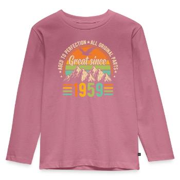 1959 – A legendary year - Kids' Premium Longsleeve Shirt - mauve - Front - AI Model Kid Female (0cm)