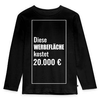 Humorous advertising space motifs with cash prize - Kids' Premium Longsleeve Shirt - black - Front - AI Model Kid Male (0cm)