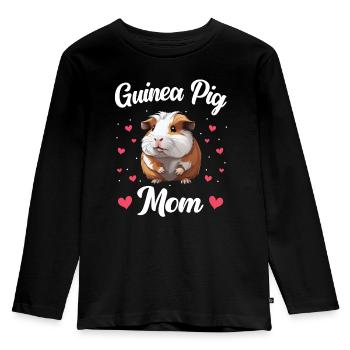 Meerschweinchen - Kinder Premium Bio Langarmshirt - Schwarz - Vorne - AI Model Kid Male (0cm)