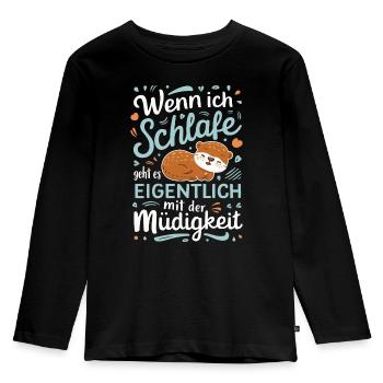 Otter Seeotter - Kinder Premium Bio Langarmshirt - Schwarz - Vorne - AI Model Kid Male (0cm)