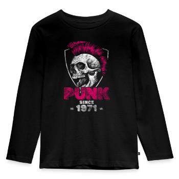 Punk since 1971 - Kids' Premium Longsleeve Shirt - black - Front - AI Model Kid Male (0cm)