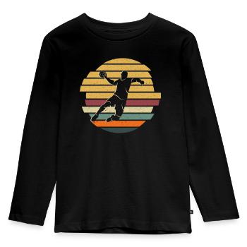 Handball player Handball player Handball player - Kids' Premium Longsleeve Shirt - black - Front - AI Model Kid Male (0cm)