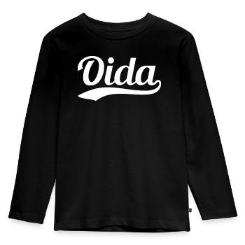 Oida Swoosh - Kids' Premium Longsleeve Shirt - black - Front - AI Model Kid Male (0cm)