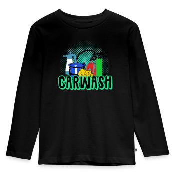 Lavage de voiture - T-shirt manches longues Premium Enfant - noir - Devant - AI Model Kid Male (0cm)