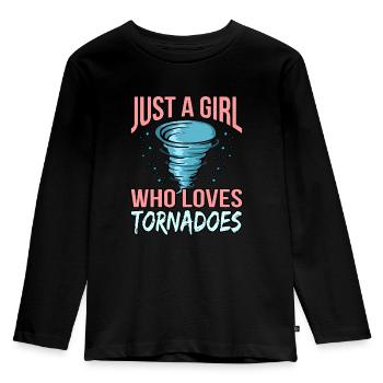 Tornado - Kids' Premium Longsleeve Shirt - black - Front - AI Model Kid Male (0cm)