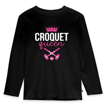 Croquet - T-shirt manches longues Premium Enfant - noir - Devant - AI Model Kid Male (0cm)