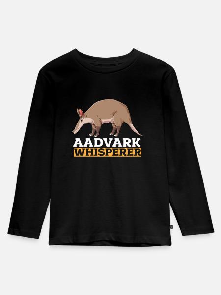 Erdferkel - Kinder Premium Bio Langarmshirt - Schwarz
