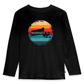 Massachusetts - T-shirt manches longues Premium Enfant - noir - Devant - AI Model Kid Male (0cm)