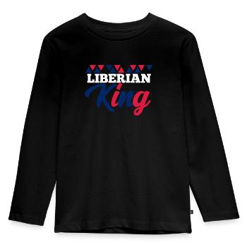 Liberia - Kinder Premium Bio Langarmshirt - Schwarz - Vorne - AI Model Kid Male (0cm)