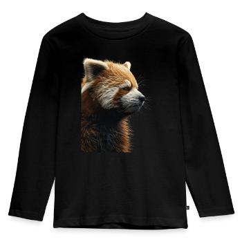 Roter Panda - Kinder Premium Bio Langarmshirt - Schwarz - Vorne - AI Model Kid Male (0cm)