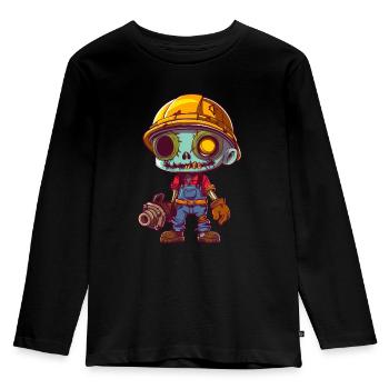 Pipe fitters Halloween - Kids' Premium Longsleeve Shirt - black - Front - AI Model Kid Male (0cm)
