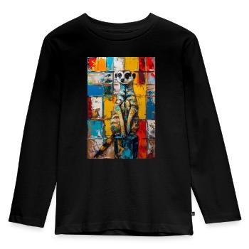 Suricate - T-shirt manches longues Premium Enfant - noir - Devant - AI Model Kid Male (0cm)