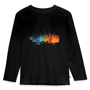 Venlo - Kids' Premium Longsleeve Shirt - black - Front - AI Model Kid Male (0cm)