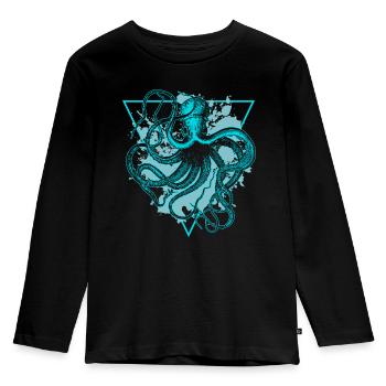 Octopus Squid Octopus Octopus - Kids' Premium Longsleeve Shirt - black - Front - AI Model Kid Male (0cm)
