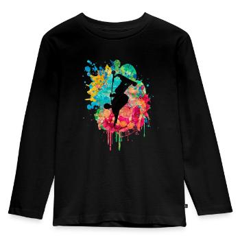 stuntscooter kickscooter scooter kick scooter eroller - Kids' Premium Longsleeve Shirt - black - Front - AI Model Kid Male (0cm)