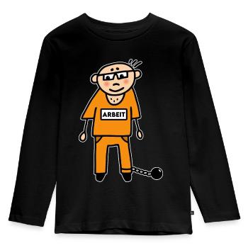 Convict Prisoner - Prisoner in Labor Job - Kids' Premium Longsleeve Shirt - black - Front - AI Model Kid Male (0cm)