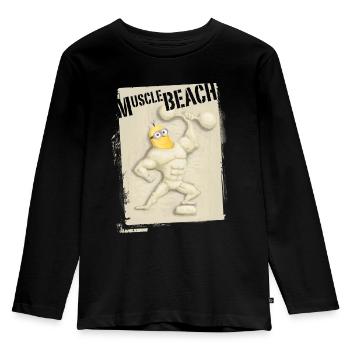 Minions Kevin Muscle Beach - Kids' Premium Longsleeve Shirt - black - Front - AI Model Kid Male (0cm)