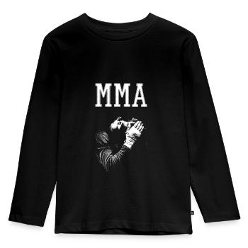 MMA fighter - Kids' Premium Longsleeve Shirt - black - Front - AI Model Kid Male (0cm)