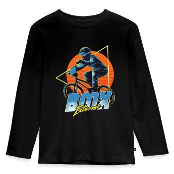 BMX Extreme Bike - T-shirt manches longues Premium Enfant - noir - Devant - AI Model Kid Male (0cm)