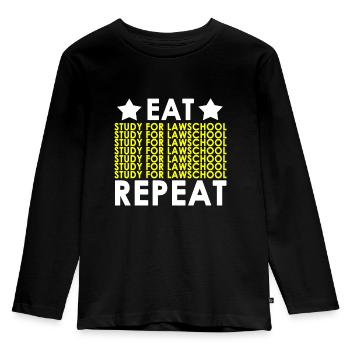 Études de droit - T-shirt manches longues Premium Enfant - noir - Devant - AI Model Kid Male (0cm)