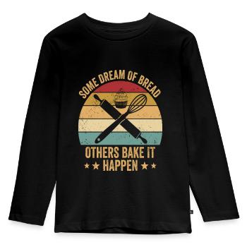 Pain Baking Baker Bake It Happen - T-shirt manches longues Premium Enfant - noir - Devant - AI Model Kid Male (0cm)