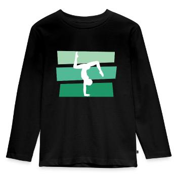 gymnast - Kids' Premium Longsleeve Shirt - black - Front - AI Model Kid Male (0cm)