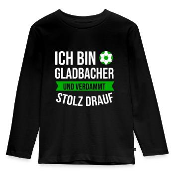 Mönchengladbach Gladbacher - Kids' Premium Longsleeve Shirt - black - Front - AI Model Kid Male (0cm)
