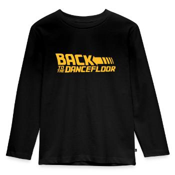 Back to the Dancefloor - Dance Shirt - Kinder Premium Bio Langarmshirt - Schwarz - Vorne - AI Model Kid Male (0cm)