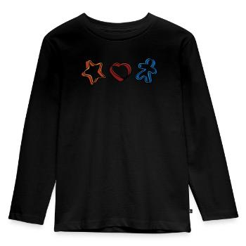 Poêle à biscuits - T-shirt manches longues Premium Enfant - noir - Devant - AI Model Kid Male (0cm)