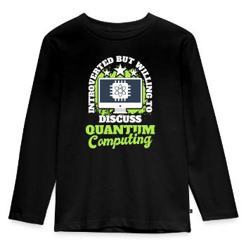 Quantum Computer Quantum Mechanics - Kids' Premium Longsleeve Shirt - black - Front - AI Model Kid Male (0cm)