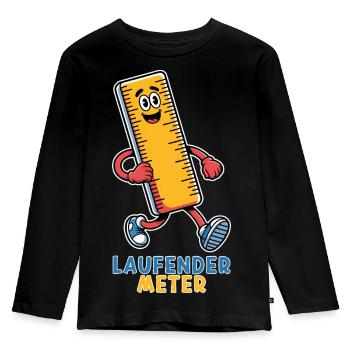Running Meter Small Funny Dwarf Nickname - Kids' Premium Longsleeve Shirt - black - Front - AI Model Kid Male (0cm)